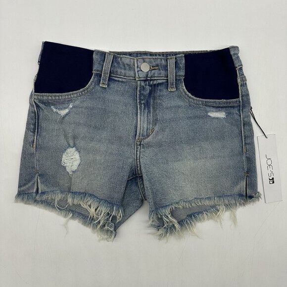 Joe's Jeans The Ozzie Women’s Size 24 Mid Rise Maternity Denim Jean Shorts NWT - Picture 2 of 10